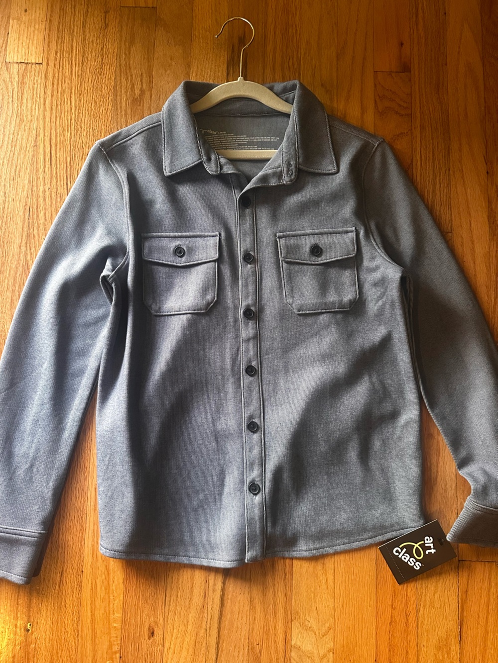 Kids Gray Button-Up Jacket